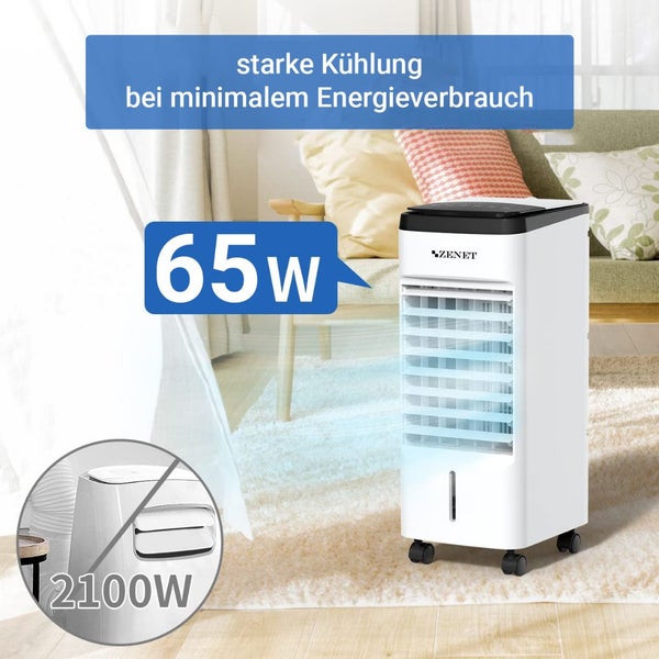 Mobiler Luftkühler ohne Abluftschlauch Zenet Zet-483 Klimagerät