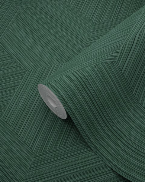 Origin Wallcoverings Tapete 3D-Muster Dunkelgrün - 50 x 900 cm - 347945