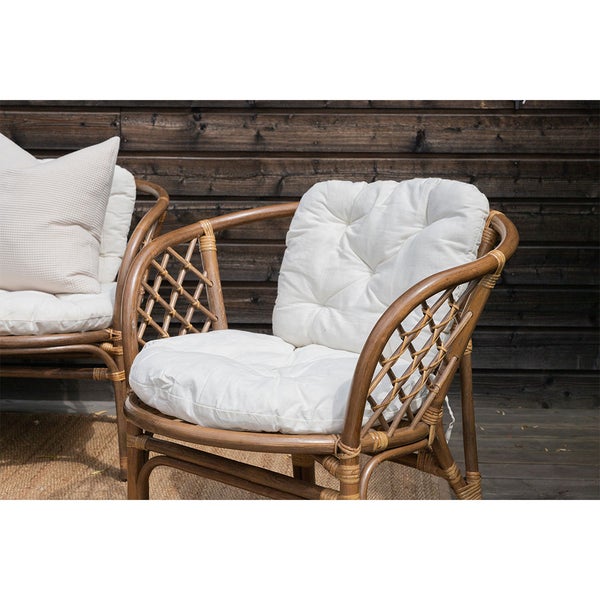 Wera Loungeset 1 Sofa, 2 Stühle, 1 Tisch Walnuss-Dekor. 55 X 55 X 55 cm