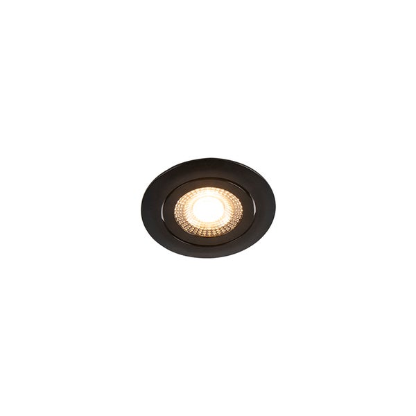 5er Set moderne Einbaustrahler schwarz inkl. LED 3-stufig dimmbar - Mio