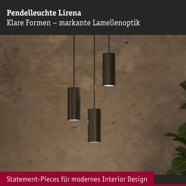 Pendelleuchte Lirena GU10 max. 10W Schwarz matt Metall