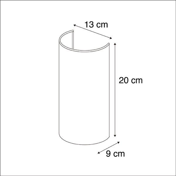 Smarte Wandleuchte weiß inkl. WLAN A60 - Simple Drum Jute