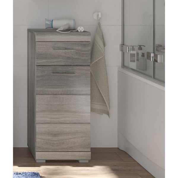 Soul Badschrank 1 Schublade 1 Tür Rauchglas. 37 X 31 X 88 cm