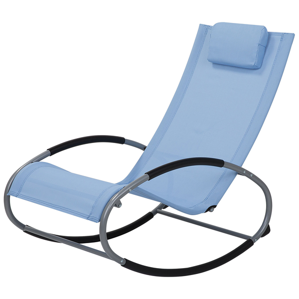 Schaukel-Sonnenliege CAMPO Stoff Blau