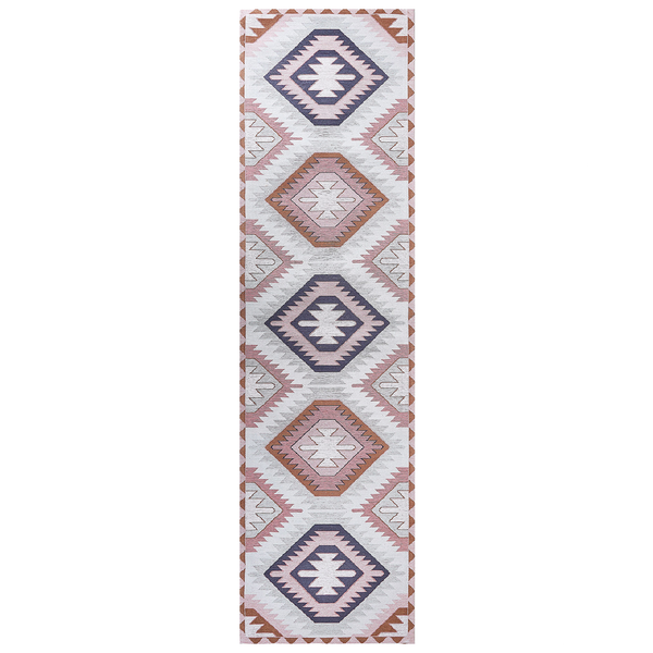 Teppich BESLER Bunt 80 x 300 cm Baumwolle