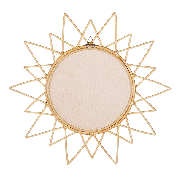 Wandspiegel AROEK 61 cm 61 cm Rattan Naturfarben