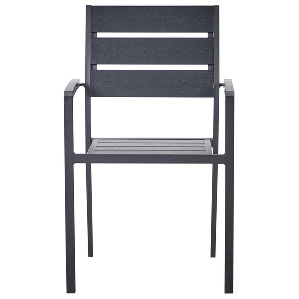 Gartenstuhl 6er Set VERNIO Schwarz