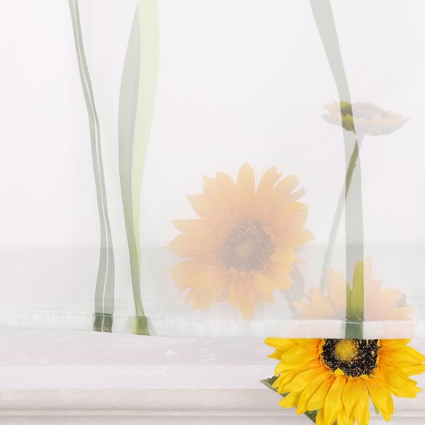 Gardine mit Sonnenblumenmuster