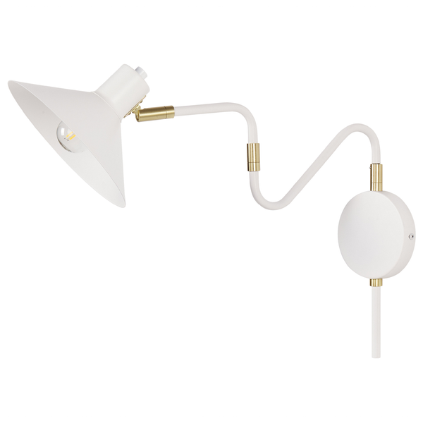 Wandlampe BALIEM verstellbar Metall Weiß