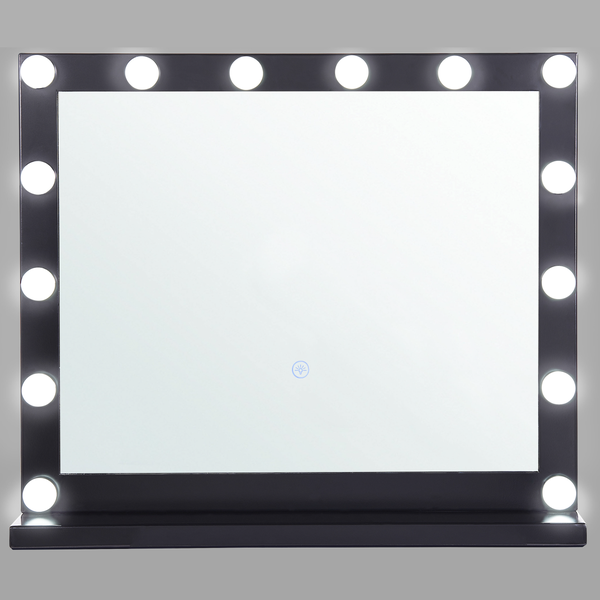 Schminktisch Spiegel LED BEAUVOIR Schwarz