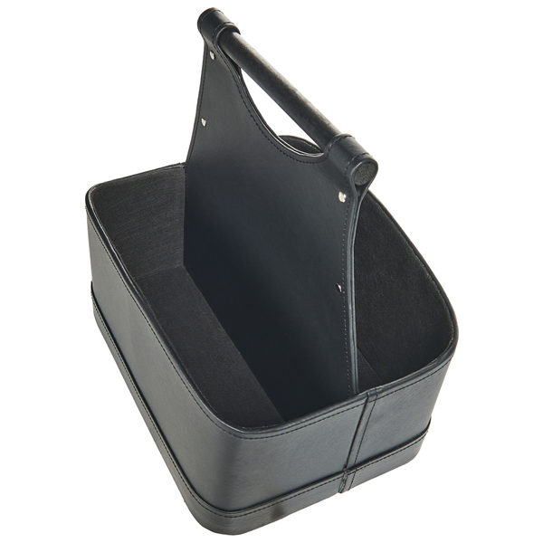 Aufbewahrungskorb aus Kunstleder mit Griff