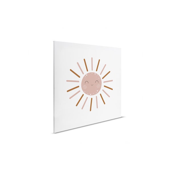 Dekorative Leinwand mit einer Darstellung einer lächelnden Sonne