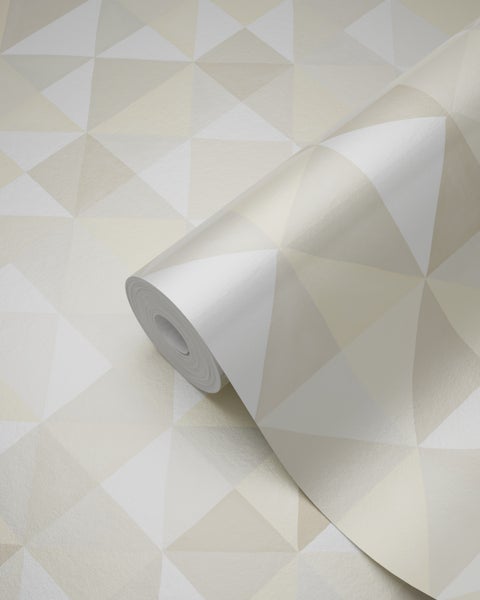 Origin Wallcoverings Tapete kubistisches Muster Beige - 53 cm x 10.05 m - 346907