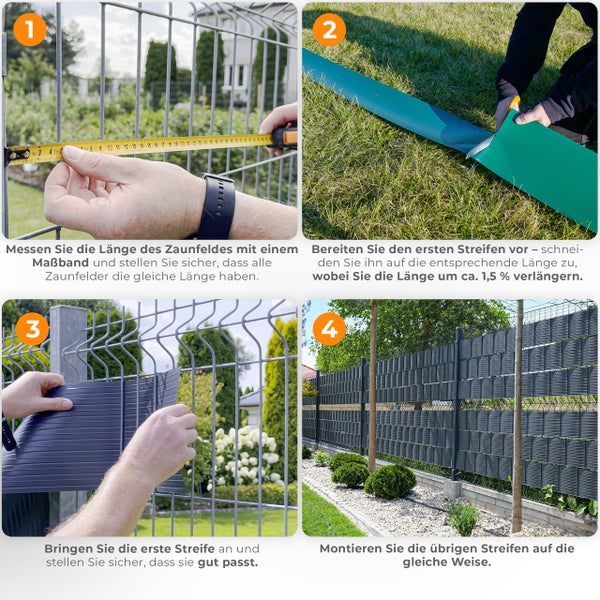 Quest Hart Polyvinylchlorid Sichtschutzstreifen Rolle mit Verpackung und Prüfengel Siegel