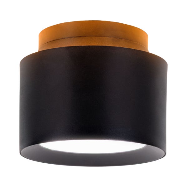 Schwarze Deckenleuchte im Zylinderdesign
