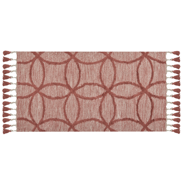 Teppich KIRSEHIR Rot 80 x 150 cm Baumwolle