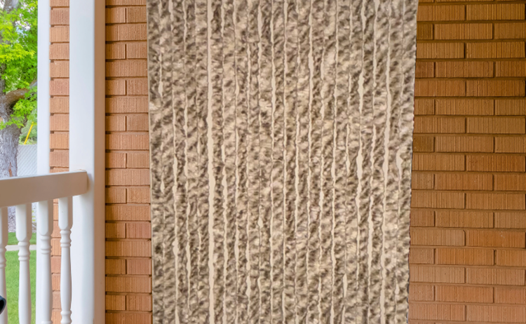Fliegenvorhang Katzenschwanz-Fliegenvorhänge Katzenschwanz Taupe Beige Braun - 90cm x 220cm
