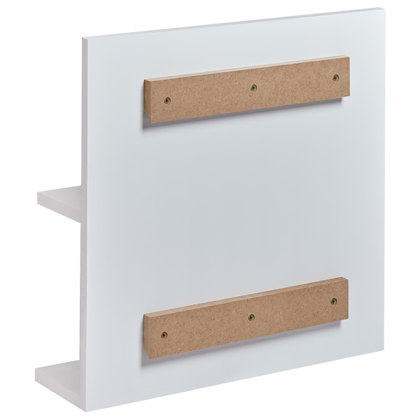 Wandregal mit zwei Holzleisten zur Befestigung