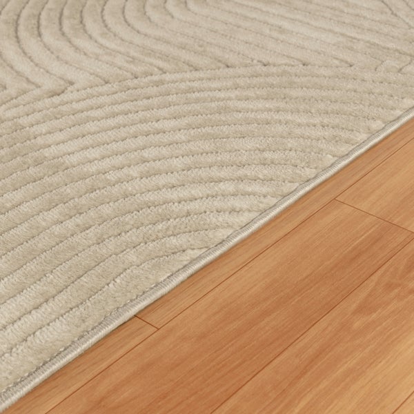 Moderner Skandinavischer Teppich für Innen-/Außenbereich Beige 160x220 cm REYKO
