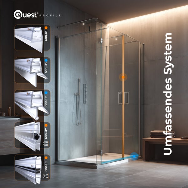 Quest Profile Dichtungssystem für Duschkabinen