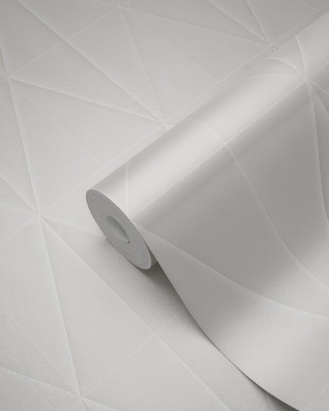 Origin Wallcoverings Tapete grafische Form Hellsilbergrau - 53 cm x 10.05 m - 347232
