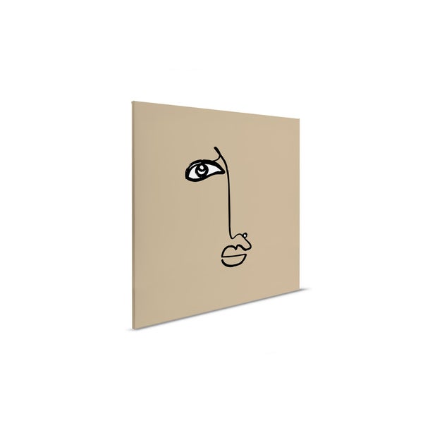 Wandbild mit abstrakter Darstellung eines Gesichts