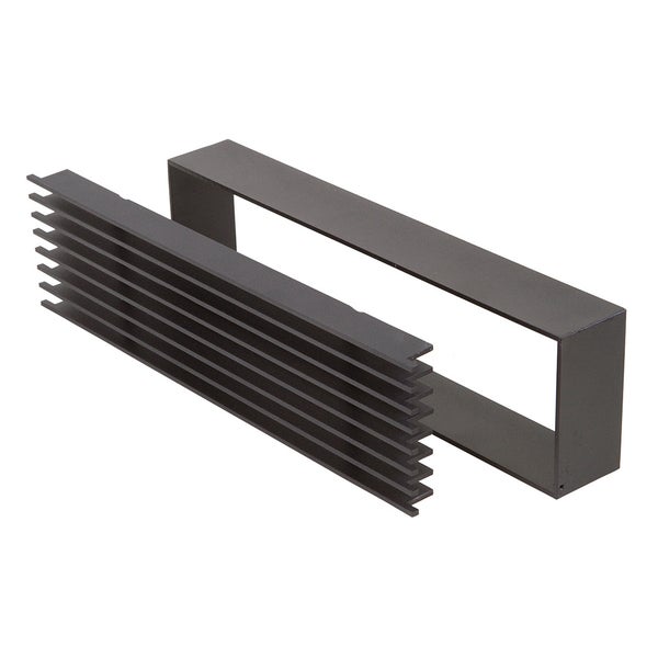 Gehäuse für LED Wandleuchte aus Metall in geripptem Design zur Montage