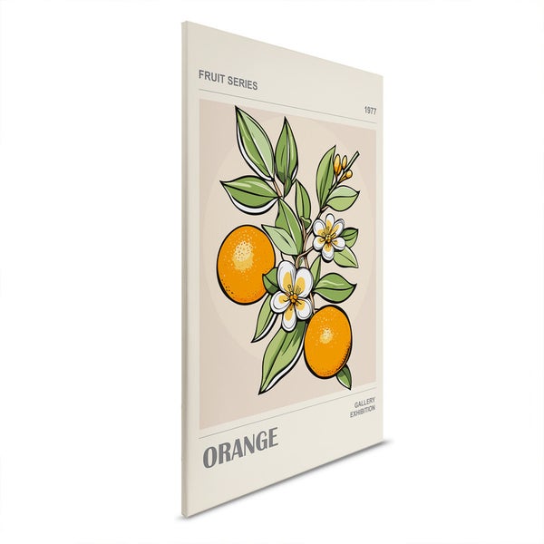 Grafikdruck mit Orangenmotiv für die Wand