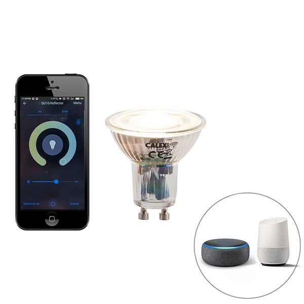 Smart 1-Phasen-Schiene schwarz mit Stahl inkl. 5 WiFi GU10 - Suplux