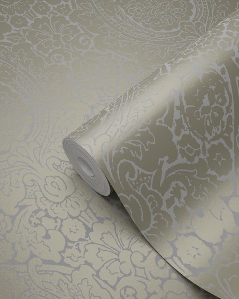 Origin Wallcoverings Tapete Ornamente Taupe und Bronze - 53 cm x 10.05 m - 345429