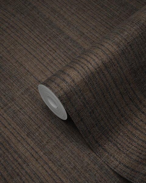 Origin Wallcoverings Tapete Streifenmuster Dunkelbraun - 53 cm x 10.05 m - 347238