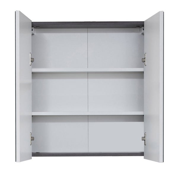 Line Bad Spiegelschrank 2 Türen rauchsilber, Spiegelglas. 60 X 18 X 67 cm