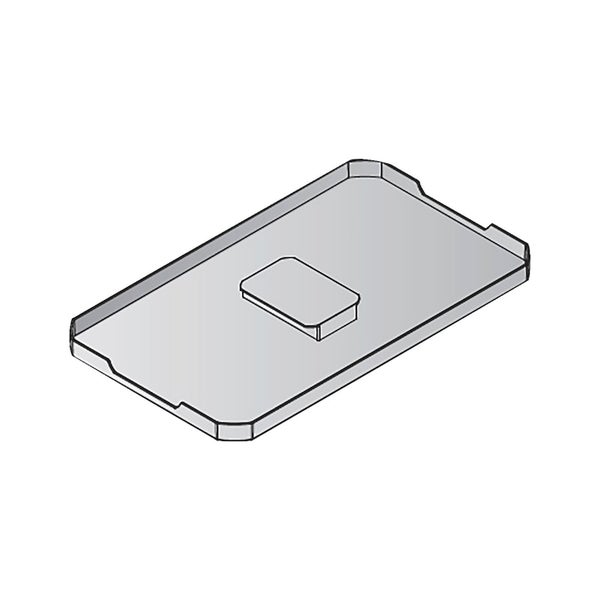 Deckel für Eurobox aus Metall, rechteckig.