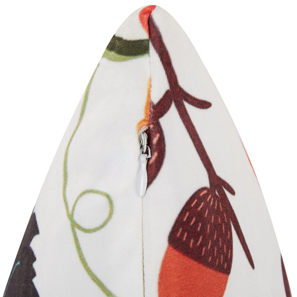 Dekokissen 2er Set VISCARIA Samtstoff 45 x 45 cm Bunt Pflanzenmuster