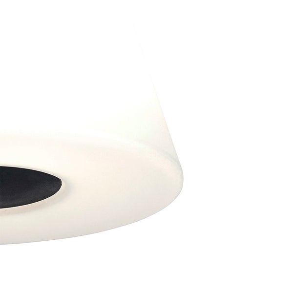 Außen Stehlampe schwarz mit weißem Schirm IP65 25 cm - Virginia