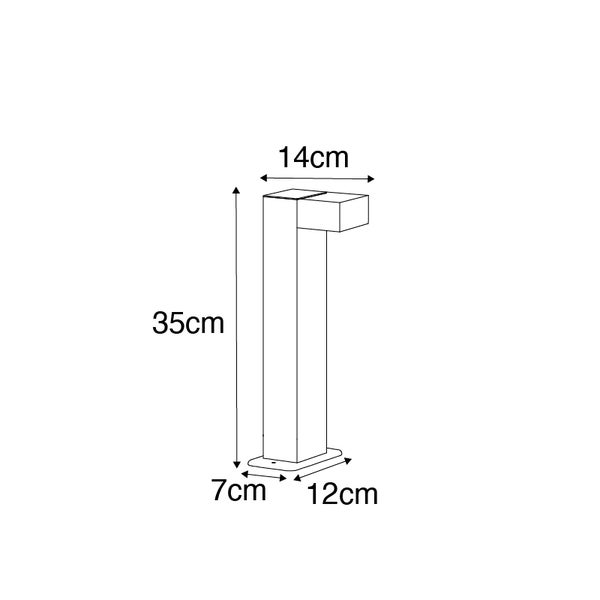 Industrielle stehende Außenlampe Antikgold 35 cm IP44 - Baleno