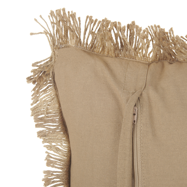 Dekokissen 2er Set CIRSIUM Jute 45 x 45 cm Beige Streifenmuster