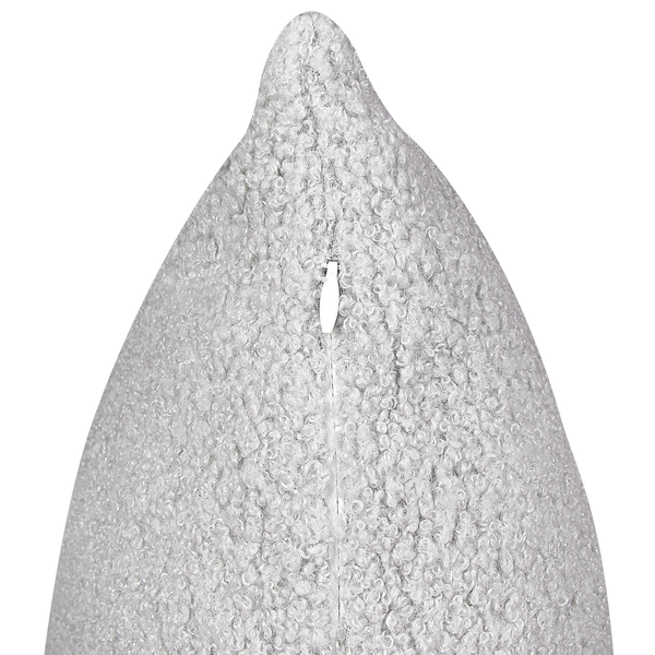 Dekokissen 2er Set LEUZEA Bouclé 45 x 45 cm Grau Ohne Muster