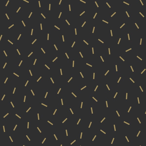 ESTAhome Tapete grafisches Motiv Schwarz und Gold - 53 cm x 10.05 m - 139128