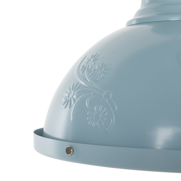 Metall-Hängeleuchte mit Blumenmuster