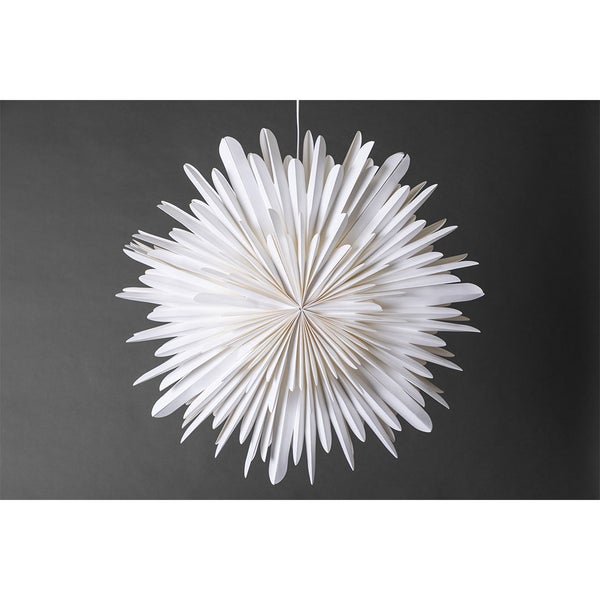 Sälen Weihnachtsstern mit Licht Papier Ø80 cm Pendelleuchte weiß. 80 X 25 X 80 cm