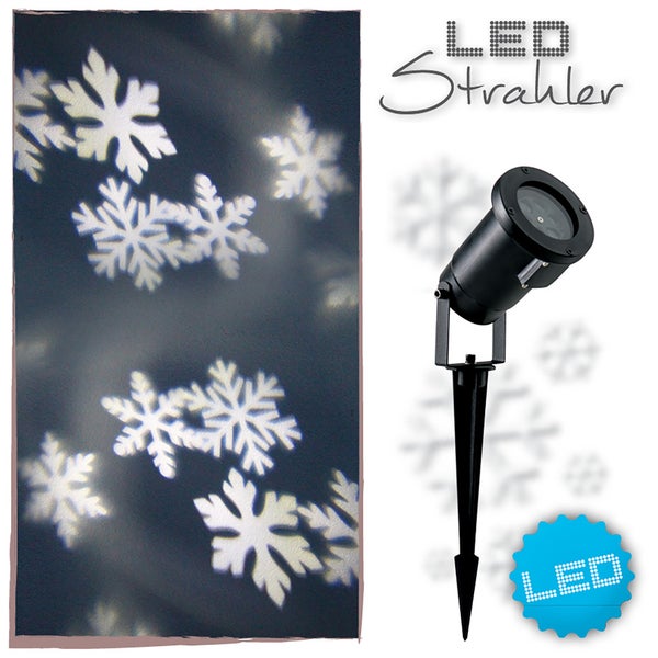 LED Strahler mit Schneeflockenmuster für den Aussenbereich