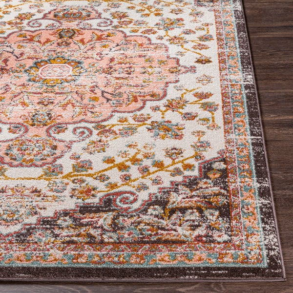 Vintage Orientalischer Teppich Rosa/Weiß 160x213 cm CELIA