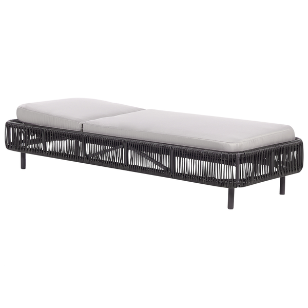 Sonnenliege mit Kissen OSINI Polyrattan Grau