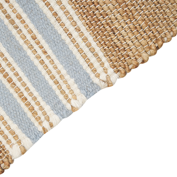 Teppich MIRZA Hellblau 80 x 150 cm Jute