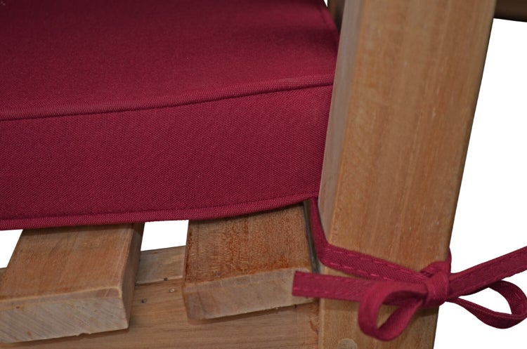Auflage Gartenbank Bankauflage 120 x 47 cm rot 100% strapazierfähiges Polyester