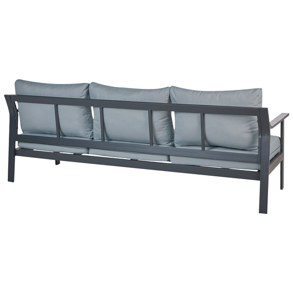 Gartencouch mit drei Sitzplätzen und Polsterung