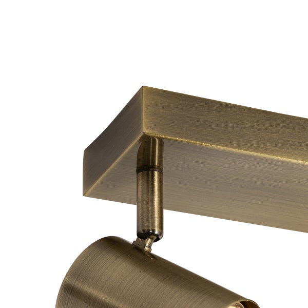 Moderne Deckenleuchte Bronze 2-flammig verstellbar rechteckig - Jeana