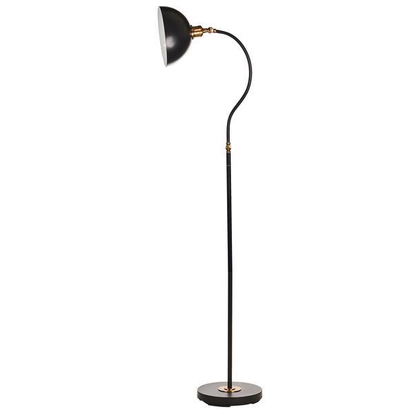 Stehlampe LENNON verstellbar Metall Schwarz