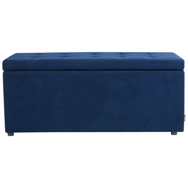 Aufbewahrungshocker OREM Stoff Marineblau